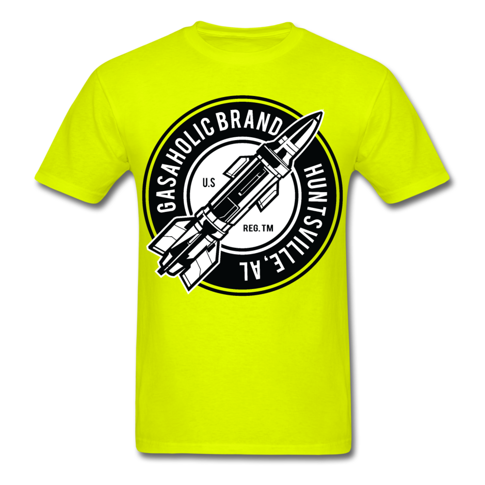 Gas-A-Holic Rocket City Men's T-Shirt - safety green
