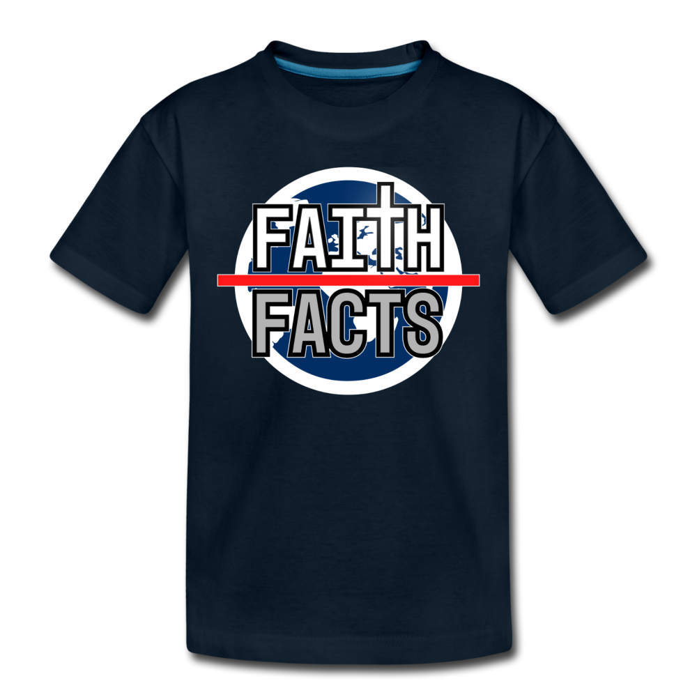 Faith Over Facts 2022 Kids' Premium T-Shirt - deep navy