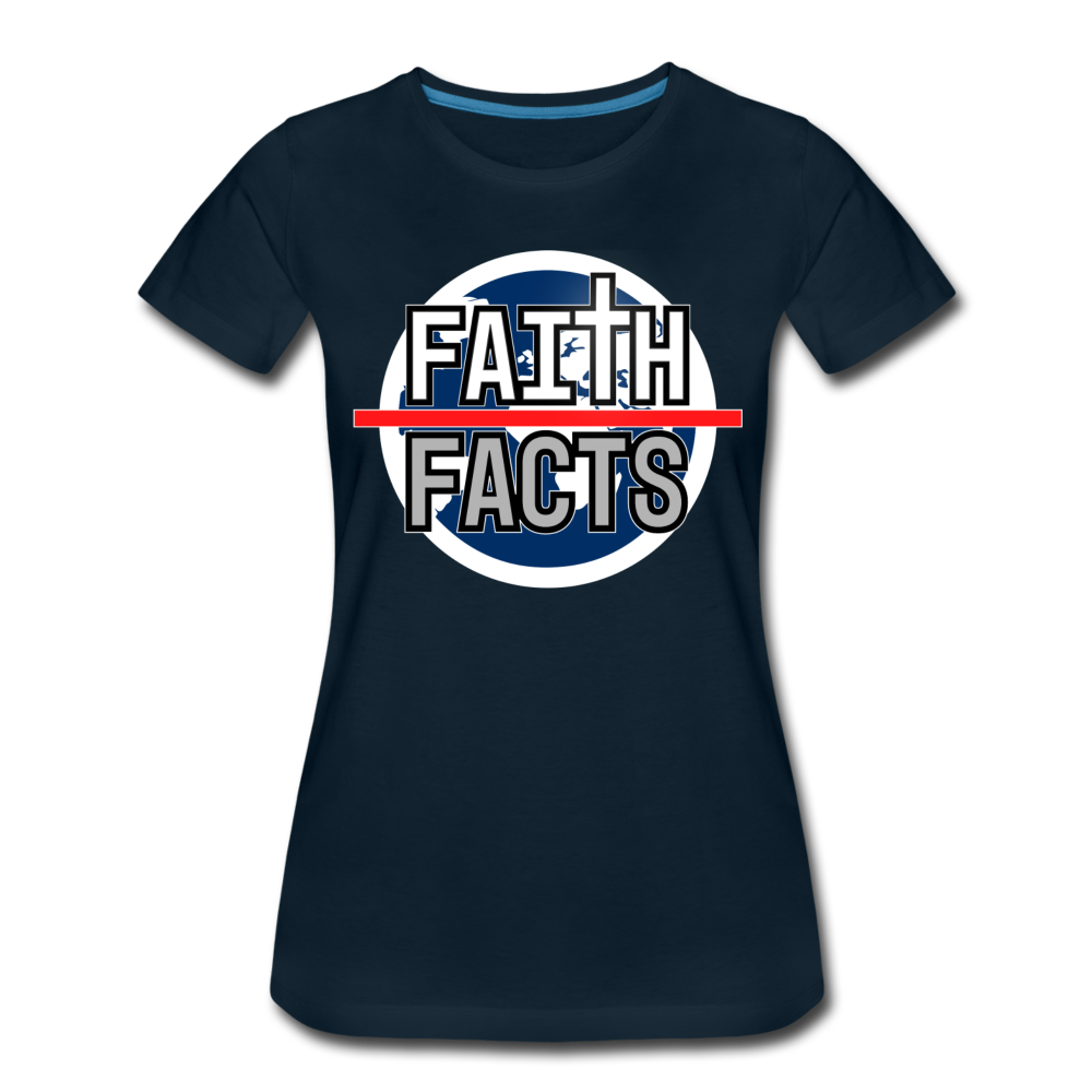 Faith Over Facts 2022 Women’s Premium T-Shirt - deep navy
