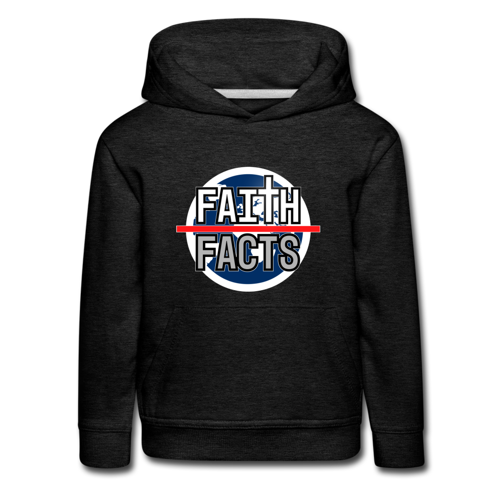 Faith Over Facts 2022 Kids‘ Premium Hoodie - charcoal grey