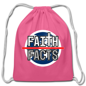 FAITH OVER FACTS 2022 Cotton Drawstring Bag - pink