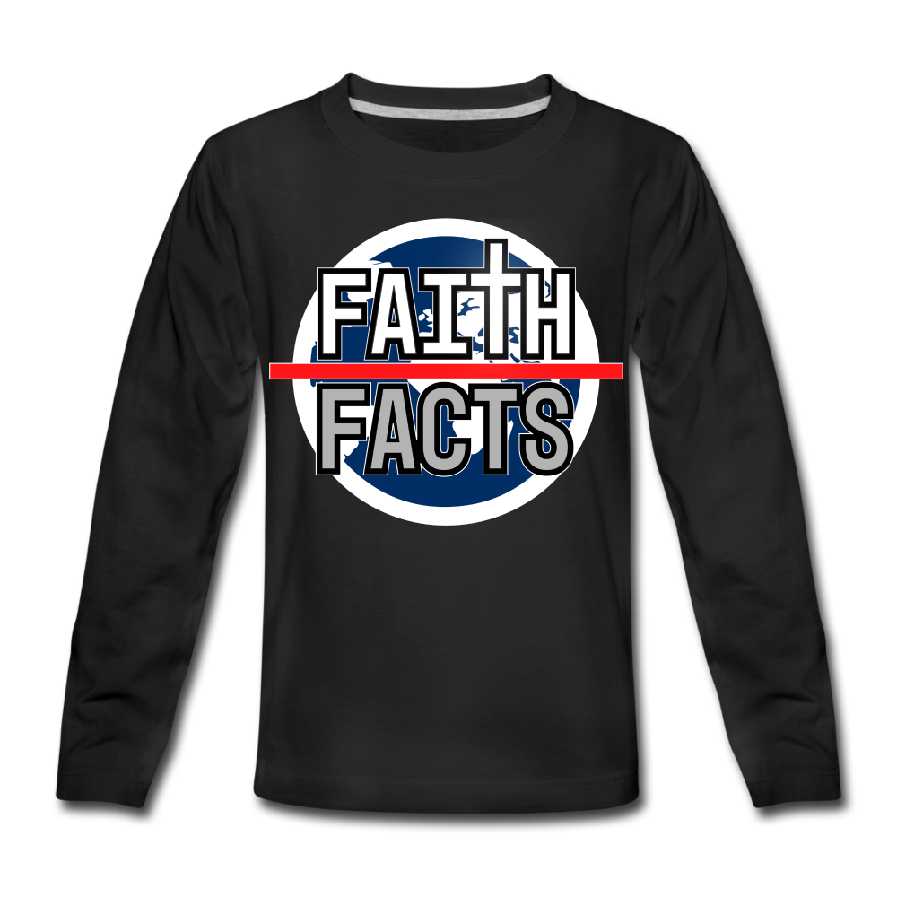 FAITH OVER FACTS 2022 Kids' Premium Long Sleeve T-Shirt - black