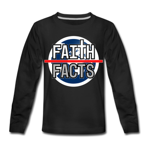 FAITH OVER FACTS 2022 Kids' Premium Long Sleeve T-Shirt - black