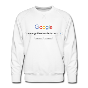 Golden Google Men’s Premium Sweatshirt - white