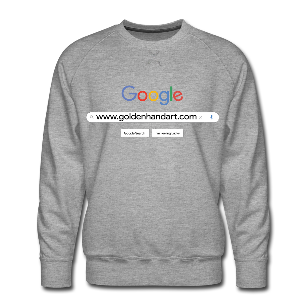 Golden Google Men’s Premium Sweatshirt - heather grey