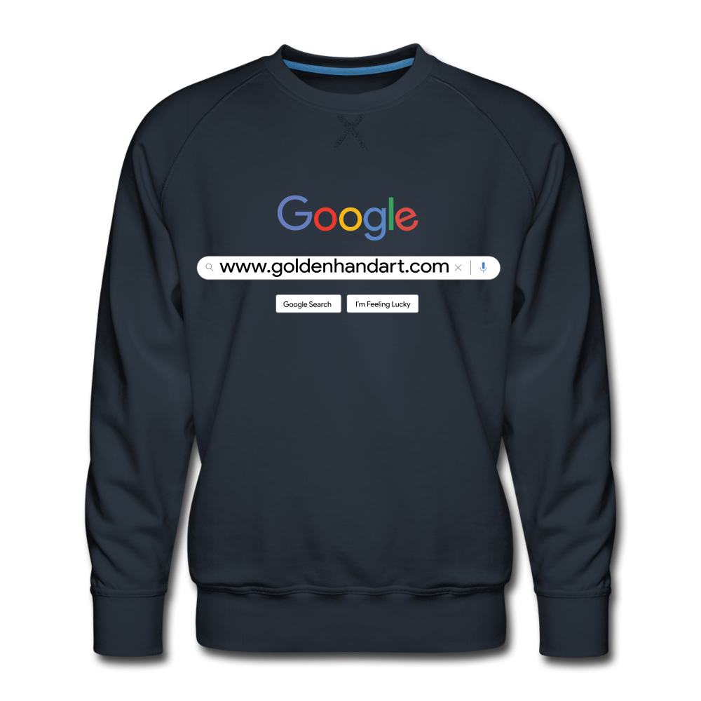 Golden Google Men’s Premium Sweatshirt - navy