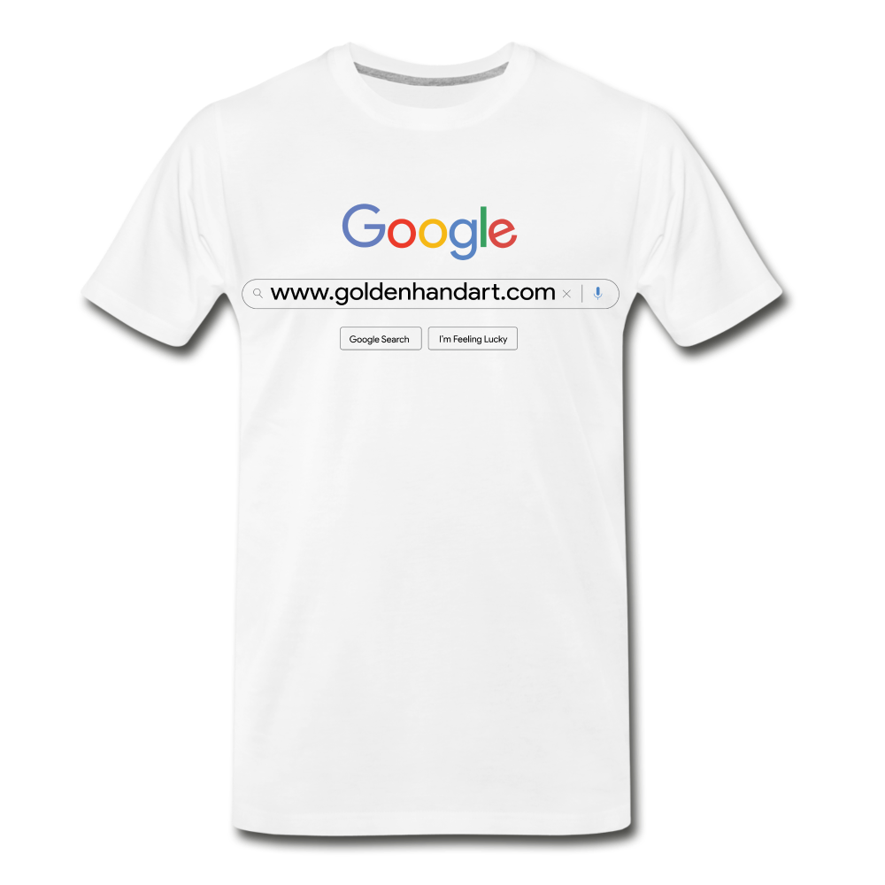 Golden Google Men's Premium T-Shirt - white