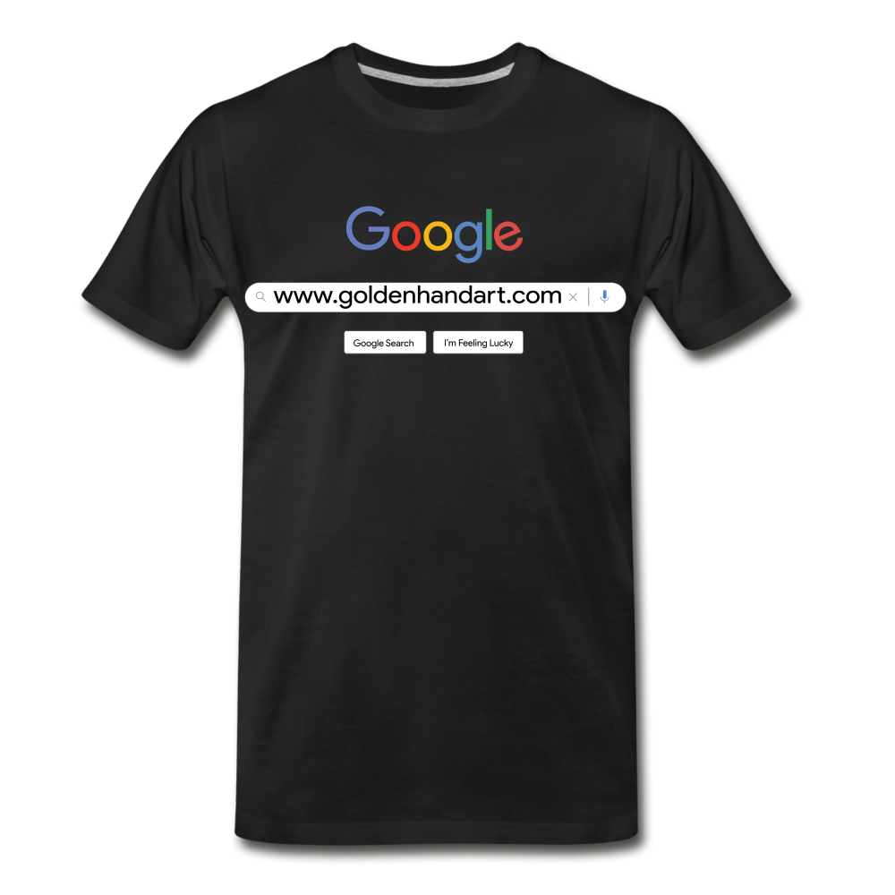 Golden Google Men's Premium T-Shirt - black