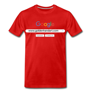 Golden Google Men's Premium T-Shirt - red