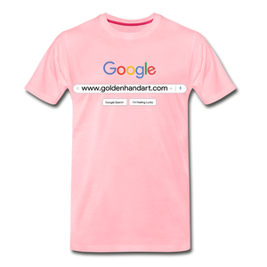 Golden Google Men's Premium T-Shirt - pink